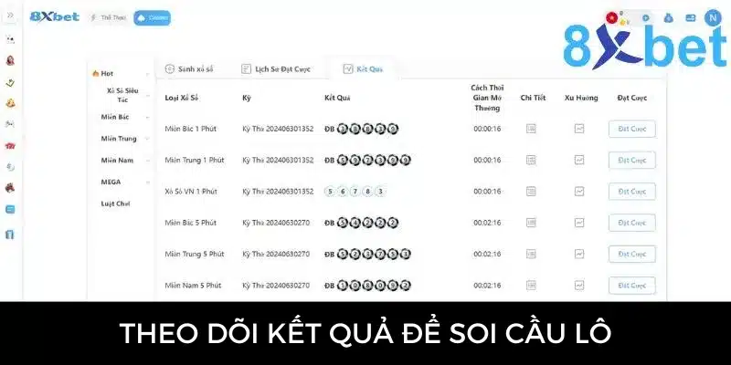 Soi cầu lô chính xác 100 đánh là thắng - Bí quyết đánh đề Theo dõi kết quả xổ số tại 8Xbet để tính công thức chuẩn